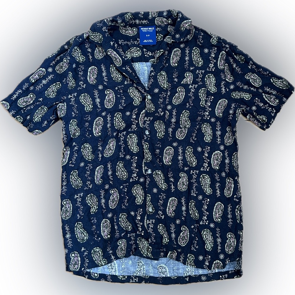 boho button down / vintage, bohemian, 80s